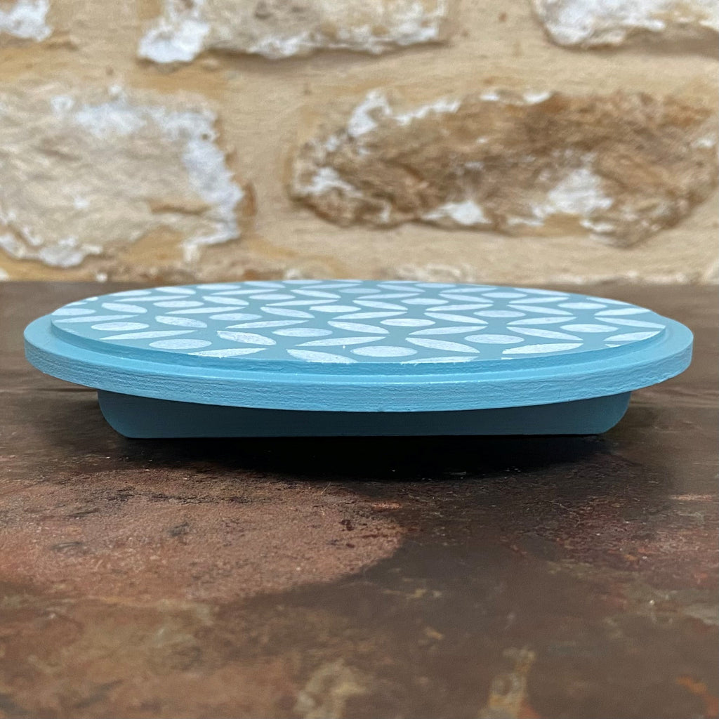 Geometric Stencilled Pot Stand