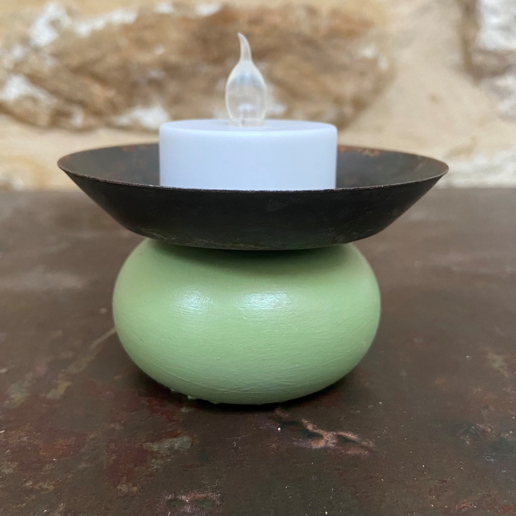 Small Green Tealight / Candle Holder