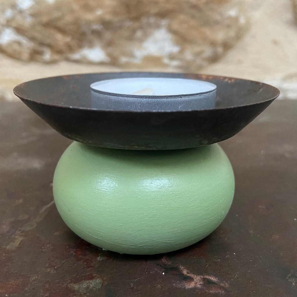 Small Green Tealight / Candle Holder