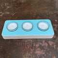 Coastal Blue Triple Tealight Holder