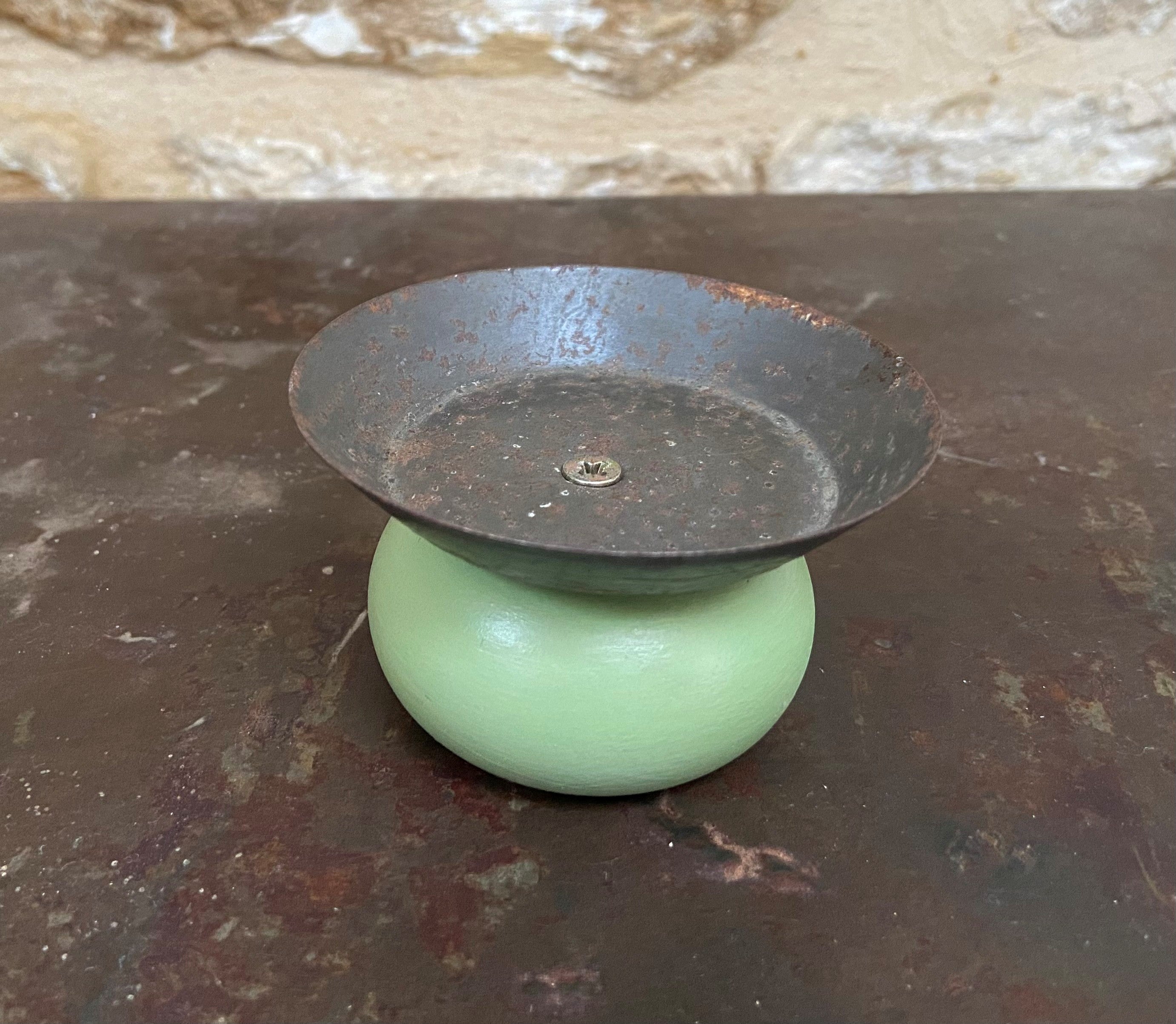Small Green Tealight / Candle Holder