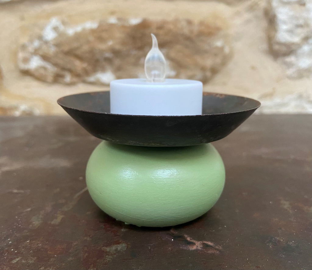 Small Green Tealight / Candle Holder