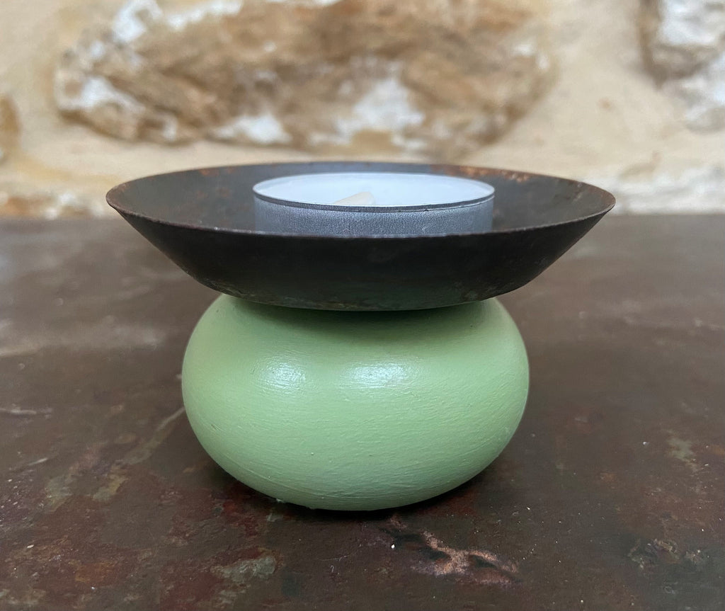 Small Green Tealight / Candle Holder