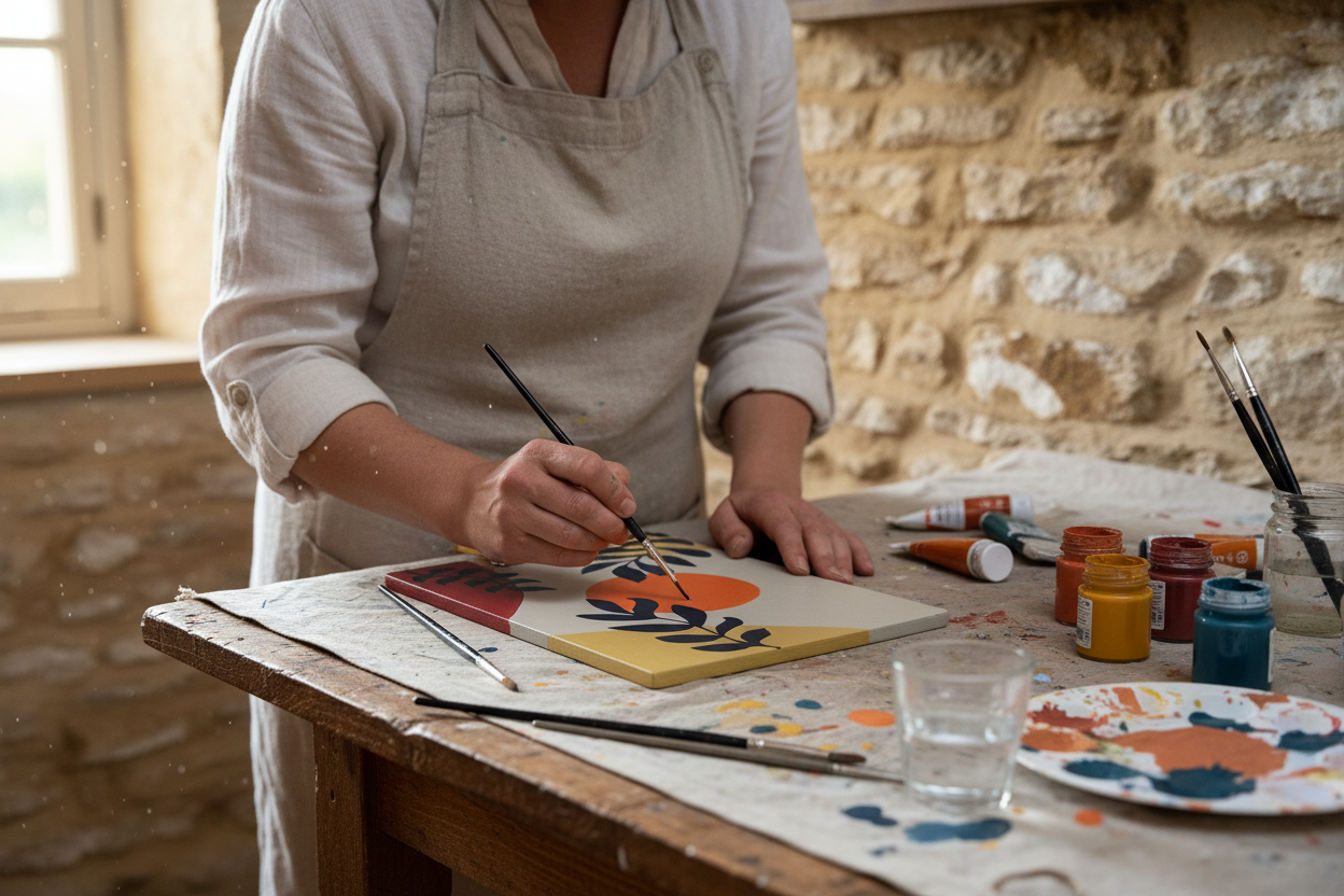 Painting botanical clipboard